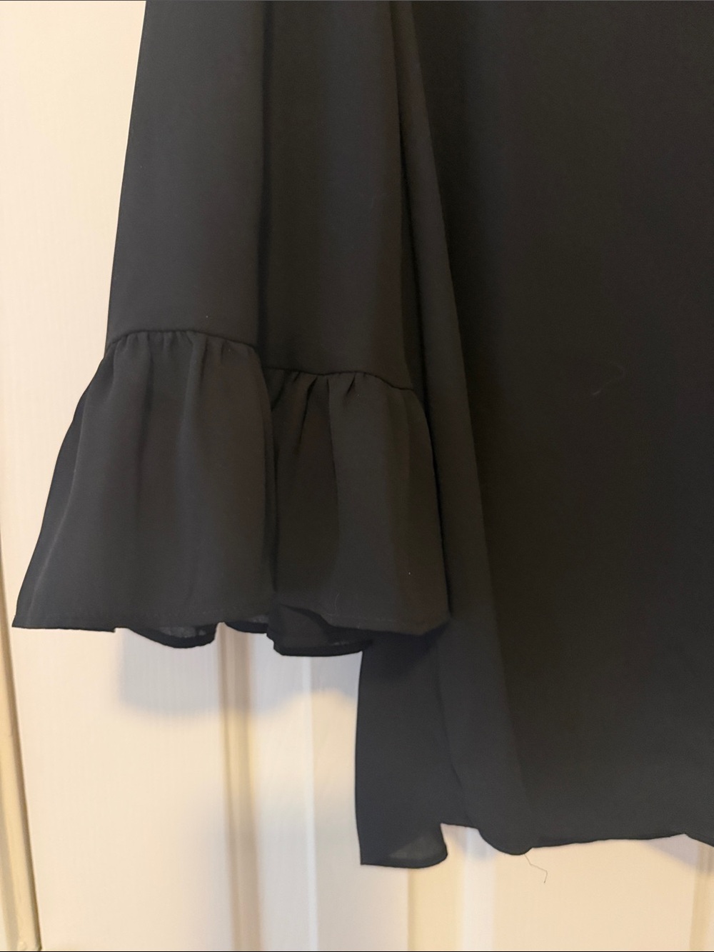 Express Black Ruffle Cuff Blouse - Picture 3 of 8